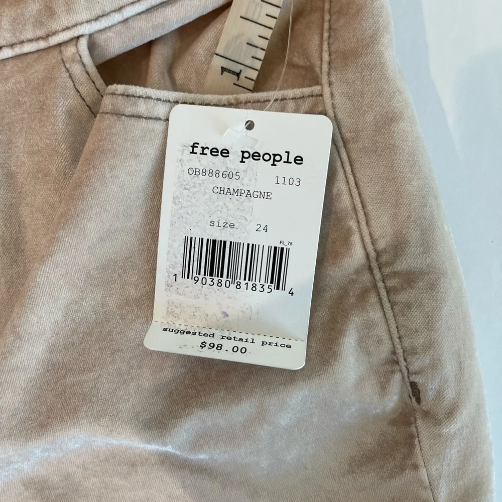 We the Free Velvet champagne Pants size 24